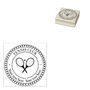Customisable Text Tennis Club  Rubber Stamp