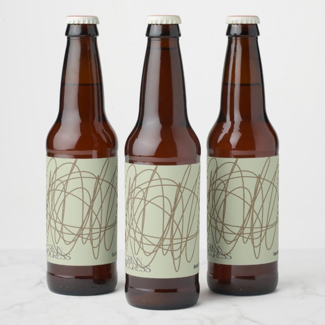 Customisable Text - Work in Progress Beer Bottle Label (Bottles)