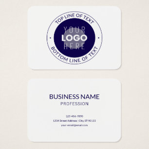 Customisable Text & Your Logo Dark Blue Purple