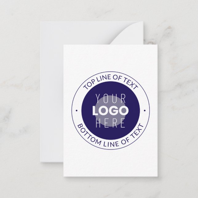 Customisable Text & Your Logo | Dark Blue Purple Card (Front)
