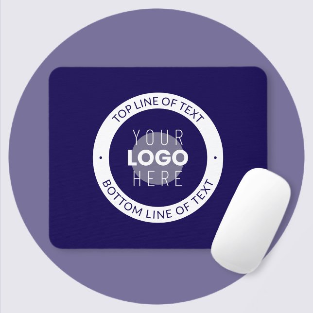 Customisable Text & Your Logo | Dark Blue Purple Mouse Pad (Creator Uploaded)