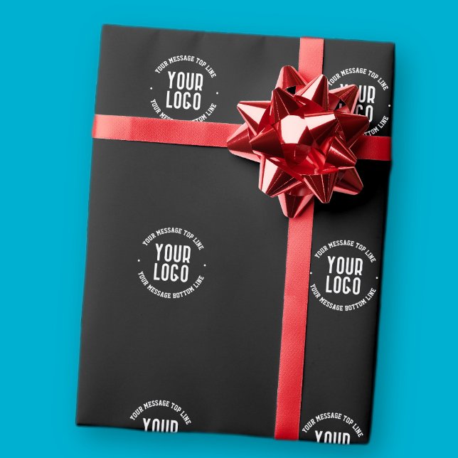 Customisable Text & Your Uploaded Logo or Image   Wrapping Paper (Creator Uploaded)