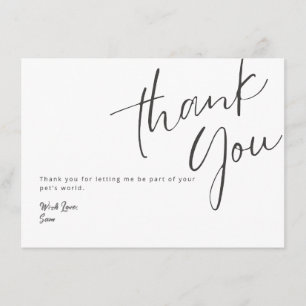 Customisable Thank You Card For Pet Caregiver 