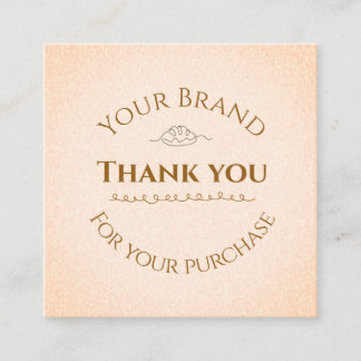 Customisable Thank You for Your Purchase, order Square Business Card