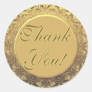 Customisable Thank You Gold Seal