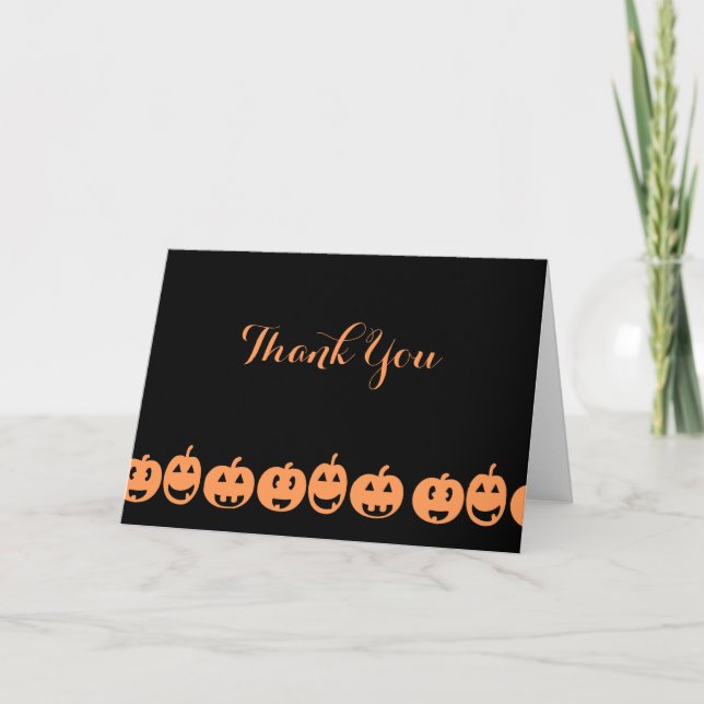 Customisable Thank You Halloween Card (Front)