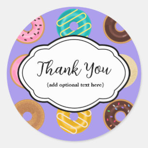Customisable Thank You Sticker Doughnuts