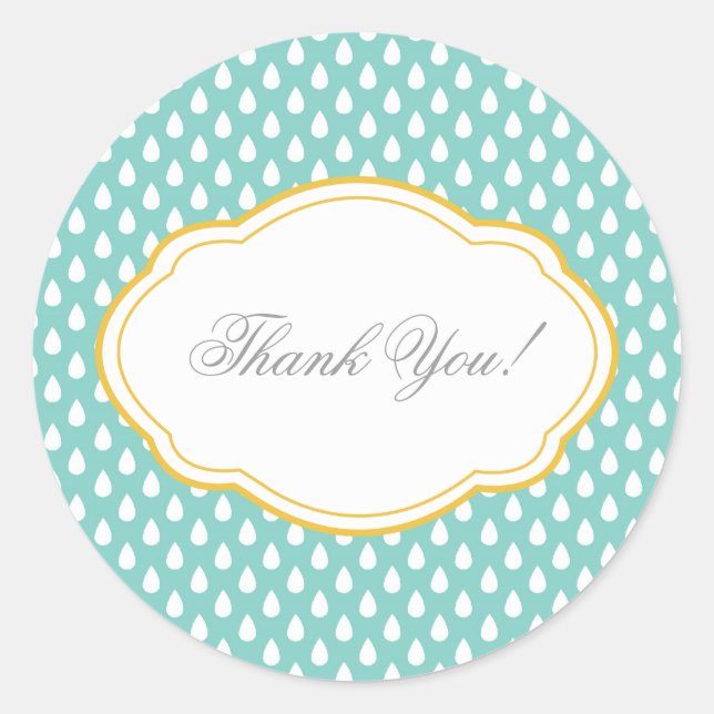 Customisable Thank You Sticker for Shower (Front)