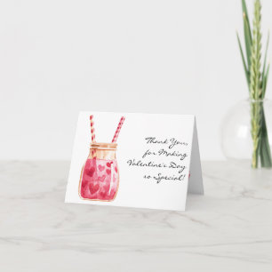 Customisable, Thank You Valentine's Day Note Card