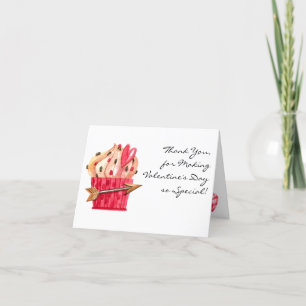 Customisable, Thank You Valentine's Day Note Card