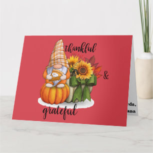 Customisable Thanksgiving Folded Greeting Card