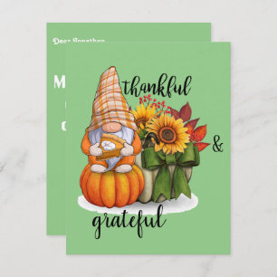 Customisable thanksgiving note card