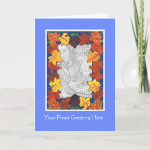 Customisable Thanksgiving Photo Card - Foliage
