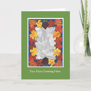 Customisable Thanksgiving Photo Card - Foliage