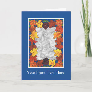 Customisable Thanksgiving Photo Card - Foliage