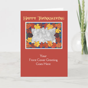 Customisable Thanksgiving Photo Card - Foliage