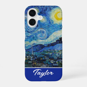 Customisable The Starry Night by Van Gogh iPhone 16 Case