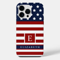 Customisable The USA American Flag Red Blue Colour