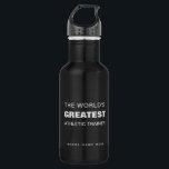 Customisable The World's Greatest Athletic Trainer 532 Ml Water Bottle<br><div class="desc">Personalise this simple & bold design for your favourite Athletic Trainer ♥</div>