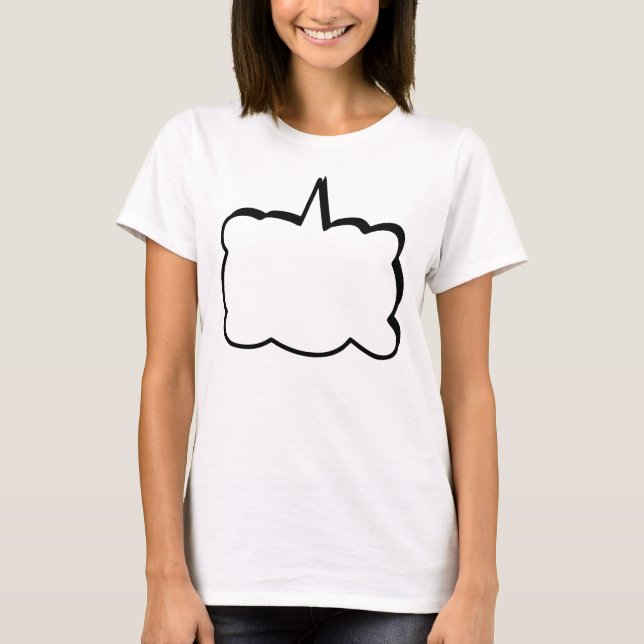 Customisable Thought Bubble Phrase Comic Book T-Shirt (Front)