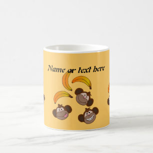Customisable Three monkeys with bananas Coffee Mug