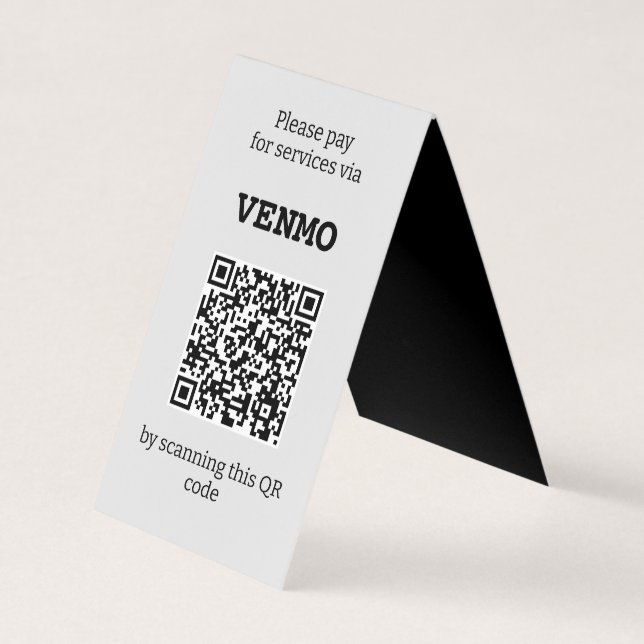 Customisable Three QR code Two Sided Folded  Business Card (Front)