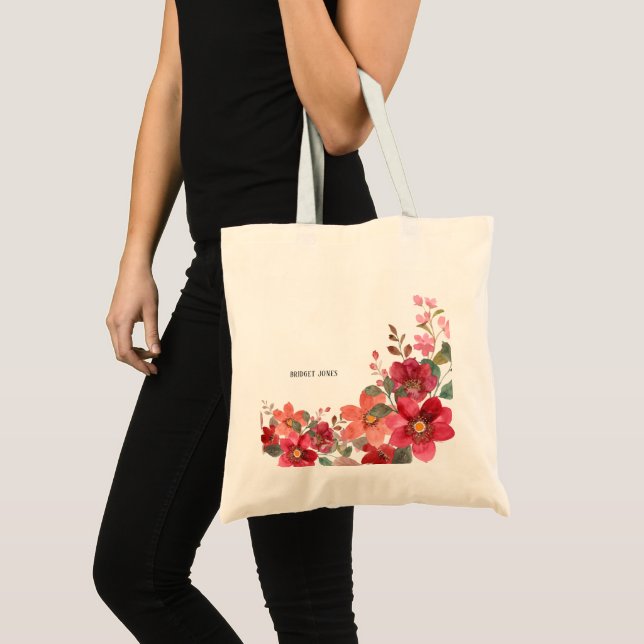 Customisable Timeless Red Tote Bag (Front (Product))