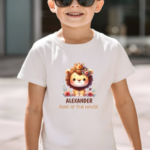 Customisable Toddler T-Shirt with Cute Lion 