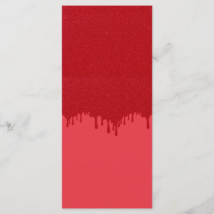 Customisable Tomato Red Drip Menu Card