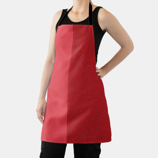 Customisable Tomato Red Dual-Tone Apron (Insitu)