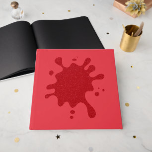 Customisable Tomato Red Ink Splash Guestbook