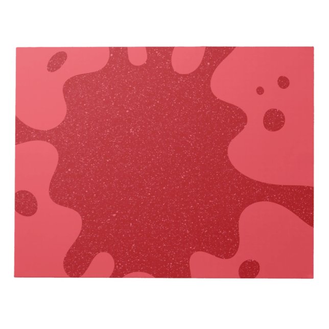 Customisable Tomato Red Ink Splash Notepad (Front)