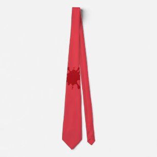 Customisable Tomato Red Inkblot Neck Tie