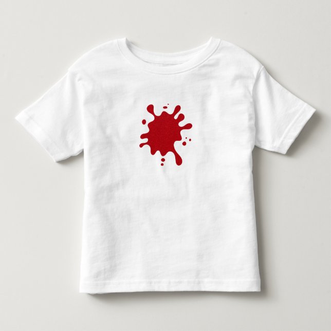 Customisable Tomato Red Paint Splat Tee (Front)