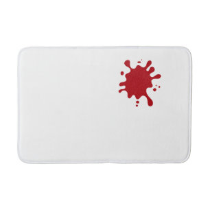 Customisable Tomato Red Splash Bath Mat