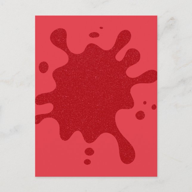 Customisable Tomato Red Splash Holiday Postcard (Front)