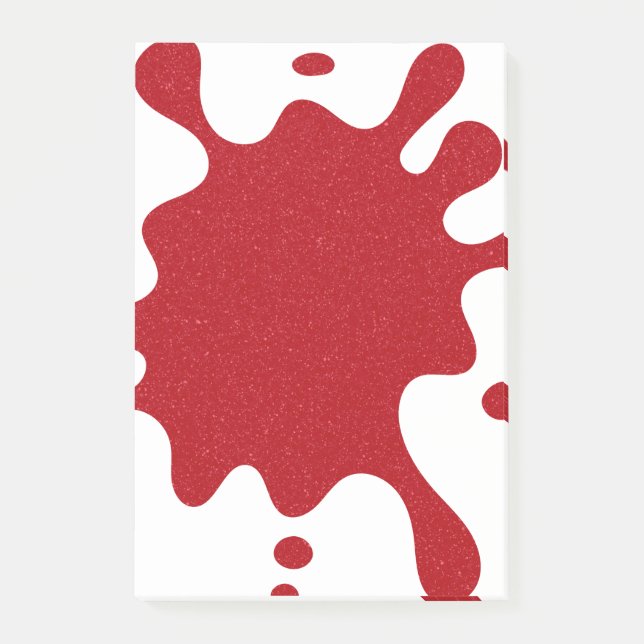 Customisable Tomato Red Splash Post-it® Notes (Front)