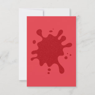 Customisable Tomato Red Splash RSVP Card