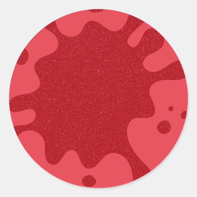 Customisable Tomato Red Splash Stickers (Front)