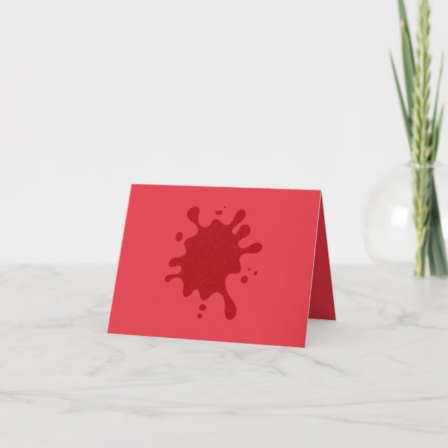 Customisable Tomato Red Splatter Card (Front)