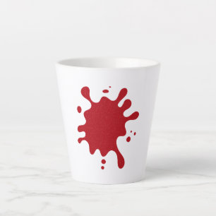 Customisable Tomato Red Splatter Latte Mug