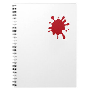 Customisable Tomato Red Splatter Notebook