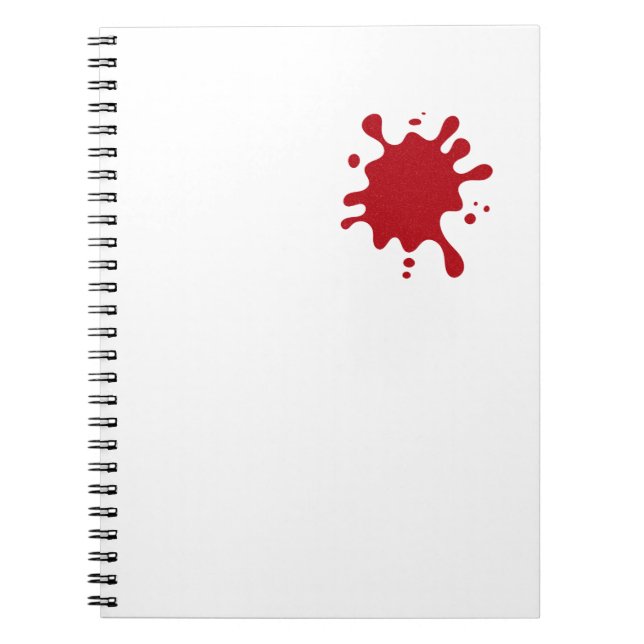 Customisable Tomato Red Splatter Notebook (Front)