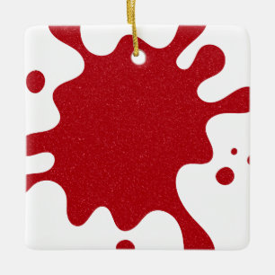 Customisable Tomato Red Splatter Ornament