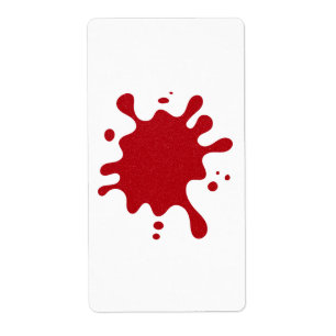 Customisable Tomato Red Splatter Shipping Labels