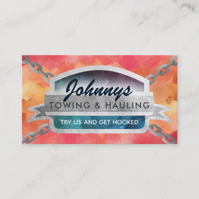 Customisable Towing Hauling Business Cards (Front)