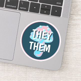 Customisable Transgender Flag Mushroom Pronouns
