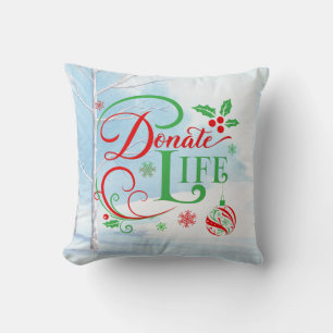 Customisable Transplant Recipient and Christmas Cushion