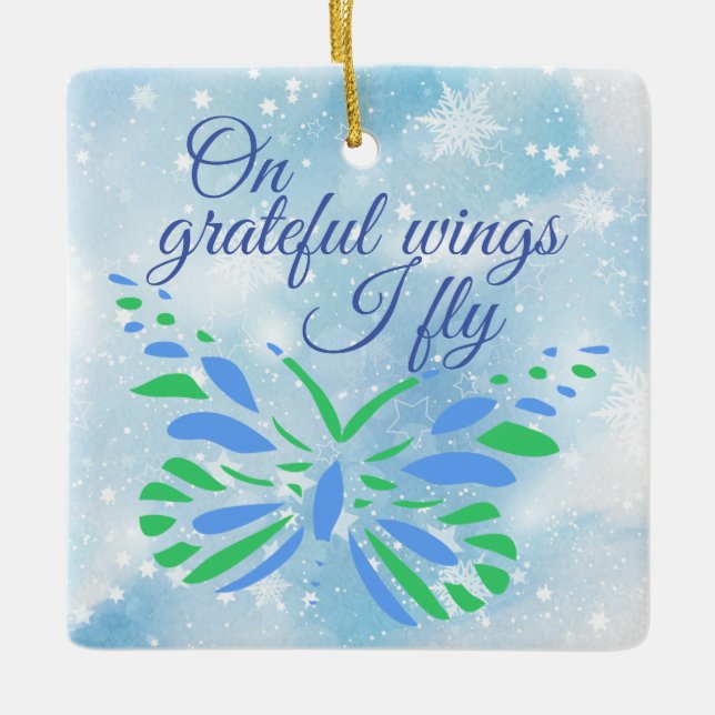 Customisable Transplant Recipient Ceramic Ornament (Front)