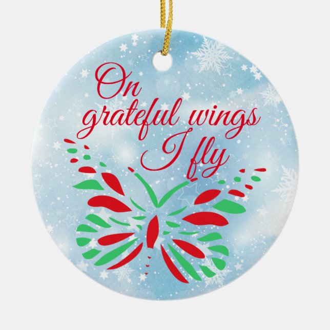 Customisable Transplant Recipient Ceramic Ornament (Front)